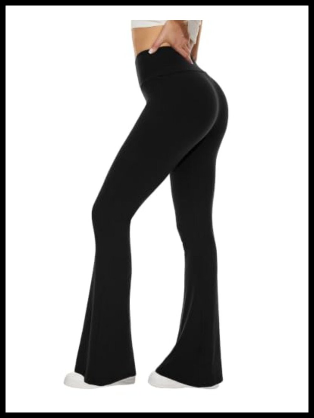 High-Waist Tummy Control Flare Yoga Leggings 4-Way Stretch